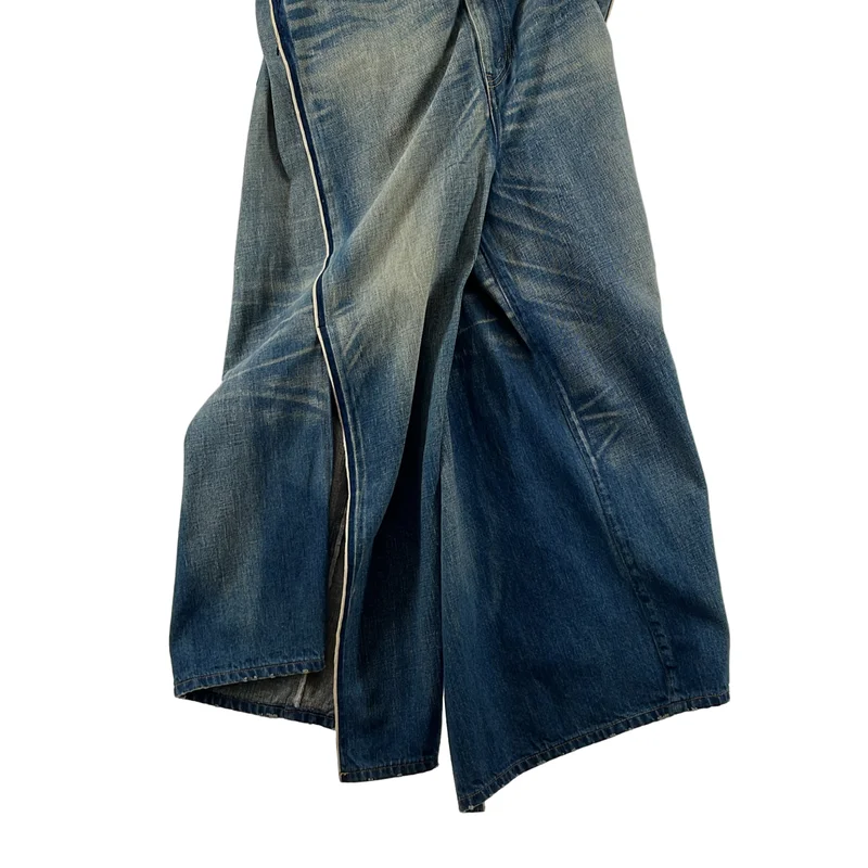 JUNYA WATANABE / ジュンヤワタナベ | 2023SS | × Levis / リーバイス / 再構築 ヴィンテージ加工 サイドスリット デニムパンツ | S | レディース