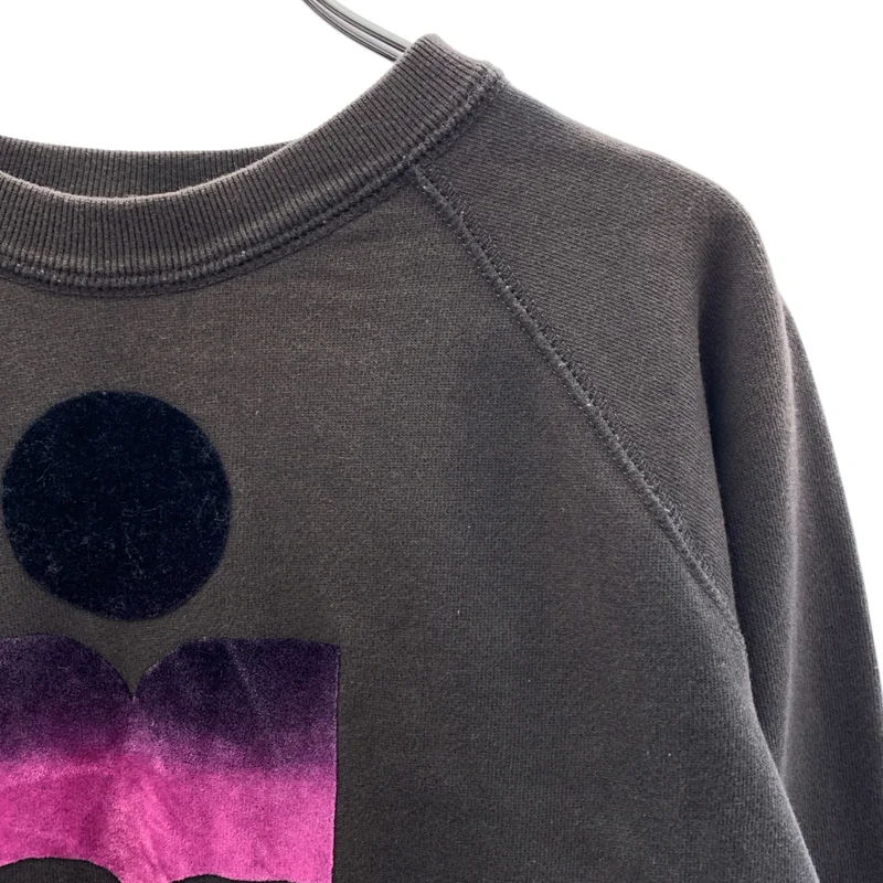 ISABEL MARANT ETOILE / イザベルマランエトワール | ベロアロゴ ラグラン クルーネック スウェット | 38 | レディース