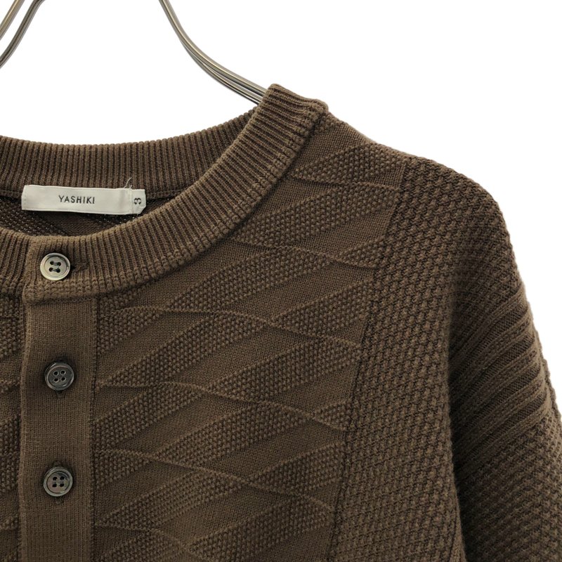 YASHIKI / ヤシキ | Seiryu Henley Knit / ヘンリーネックニット | 3 | メンズ