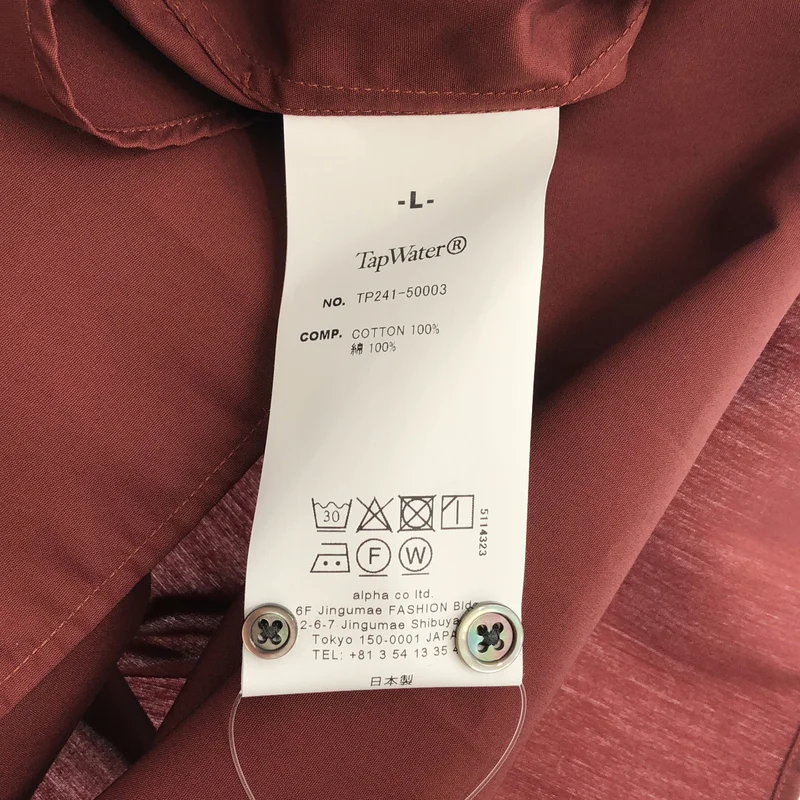 TapWater / タップウォーター | 2024SS | ボタンダウン シャツ_長袖 TP241-50003 | L | メンズ