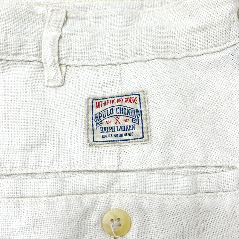 POLO BY RALPH LAUREN / ポロバイラルフローレン | 1990s | ヴィンテージ リネン 2タック ショートパンツ | 38 | メンズ