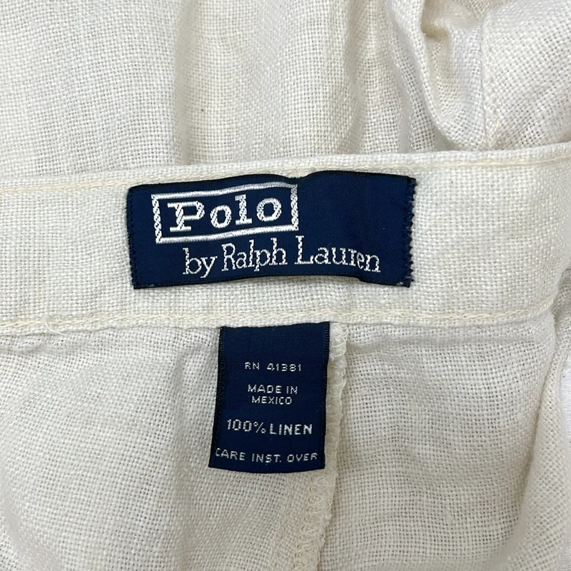 POLO BY RALPH LAUREN / ポロバイラルフローレン | 1990s | ヴィンテージ リネン 2タック ショートパンツ | 38 | メンズ