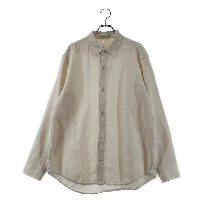 evam eva / エヴァムエヴァ | water linen shirts リネン ロングスリーブシャツ | 1 | メンズ