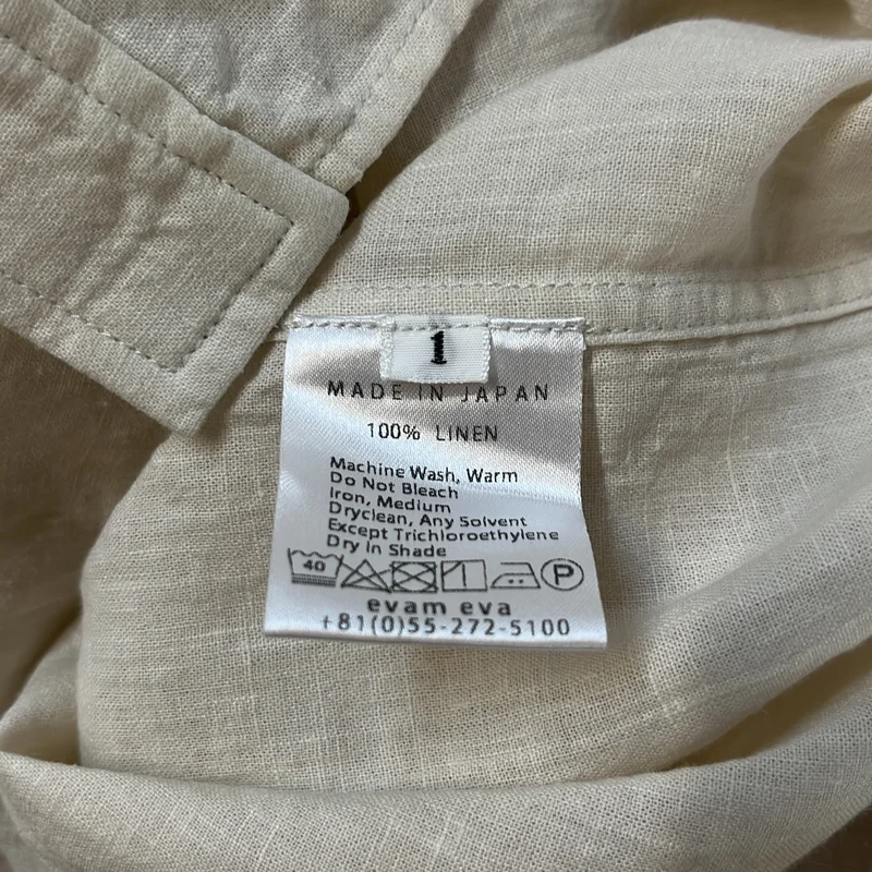 evam eva / エヴァムエヴァ | water linen shirts リネン ロングスリーブシャツ | 1 | メンズ