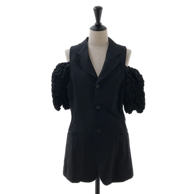 COMME des GARCONS / コムデギャルソン | 1990AW | ウールギャバジン オープンショルダー シュリンクスリーブ ジャケット | M | レディース