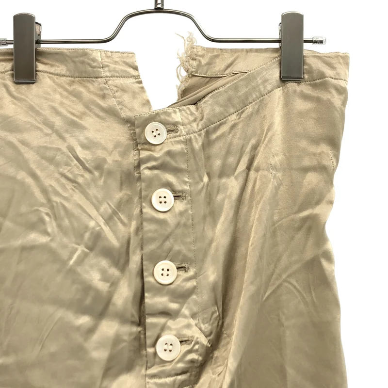 JUNYA WATANABE COMME des GARCONS / ジュンヤワタナベ | 2007AW | レーヨンサテン 製品染め フロントボタン ねじれスカート | S | レディース