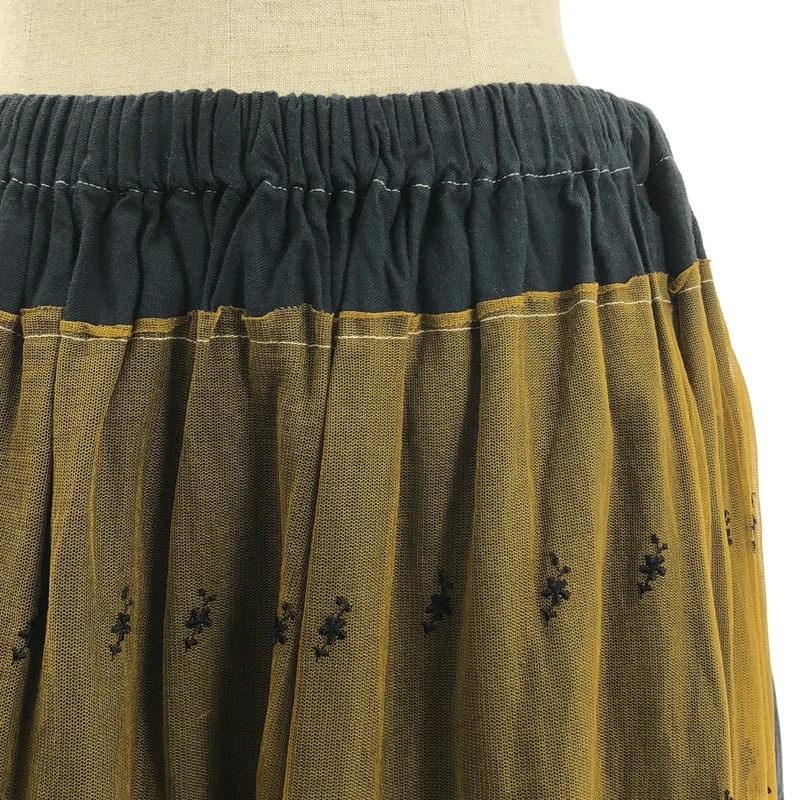 tricot COMME des GARCONS / トリココムデギャルソン | 2015AW | 染色加工 レース エンブロイダリー イージースカート |