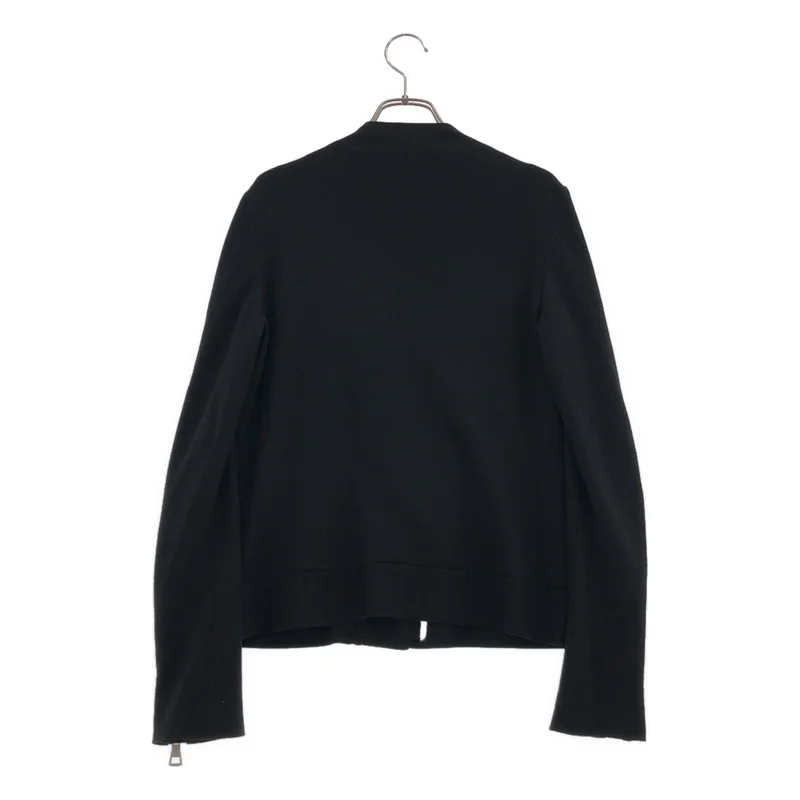 Maison Martin Margiela / メゾンマルタンマルジェラ | 2010SS | ジャージ ノーカラー ダブル ライダースジャケット | 38 | レディース