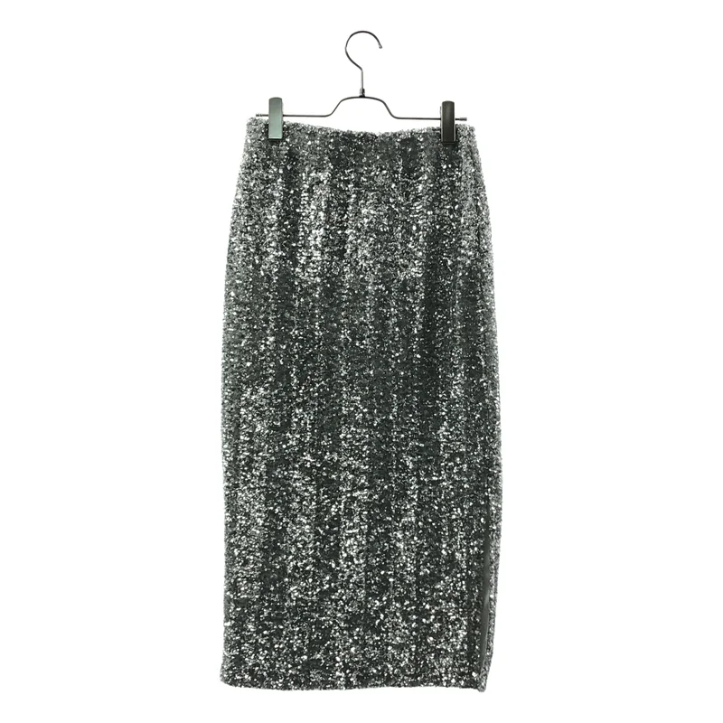Gajess / ガジェス | 2024AW | スパンコール サイドスリット タイトロングスカート | 38 | レディース