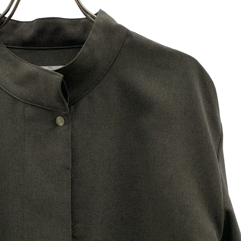 foufou / フーフー | high neck blouse 比翼 ギャザー スリーブ ハイネック ブラウス |