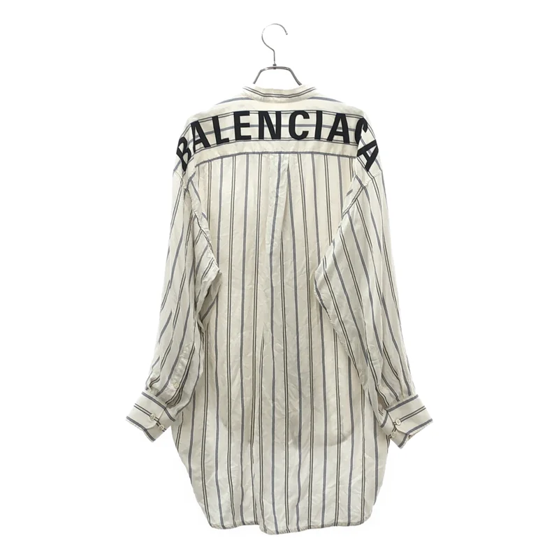 BALENCIAGA / バレンシアガ | 2019SS | シルク ストライプ ボウタイシャツ | 32 | メンズ
