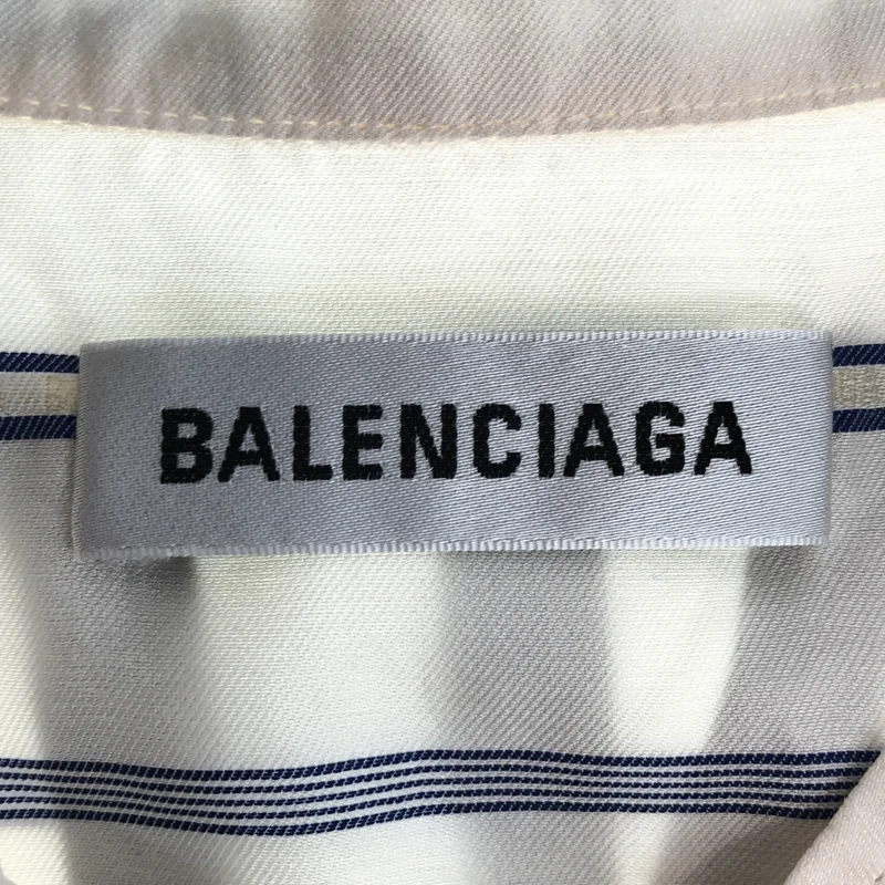 BALENCIAGA / バレンシアガ | 2019SS | シルク ストライプ ボウタイシャツ | 32 | メンズ