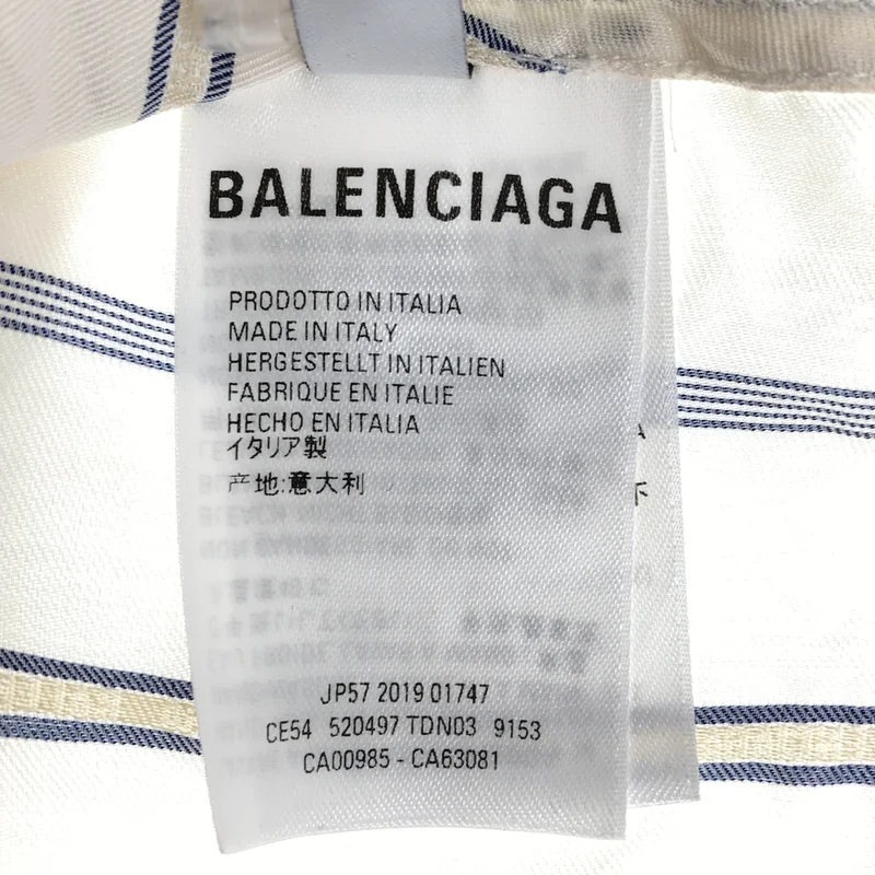 BALENCIAGA / バレンシアガ | 2019SS | シルク ストライプ ボウタイシャツ | 32 | メンズ