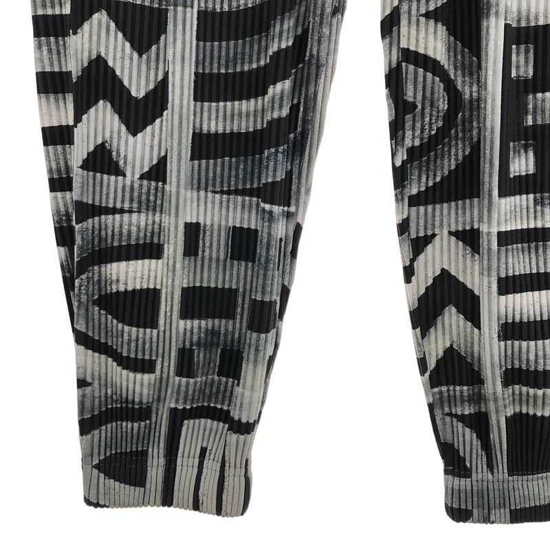 HOMME PLISSE ISSEY MIYAKE / オムプリッセイッセイミヤケ | 2019SS | 総柄プリント プリーツ イージーパンツ HP91JF168 | 3 | メンズ