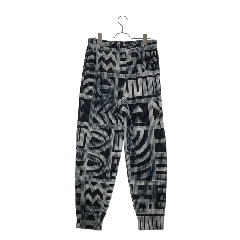 HOMME PLISSE ISSEY MIYAKE / オムプリッセイッセイミヤケ | 2019SS | 総柄プリント プリーツ イージーパンツ HP91JF168 | 3 | メンズ