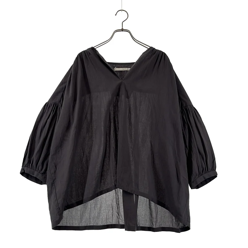 evam eva / エヴァムエヴァ | cotton pullover タック プルオーバーシャツ |