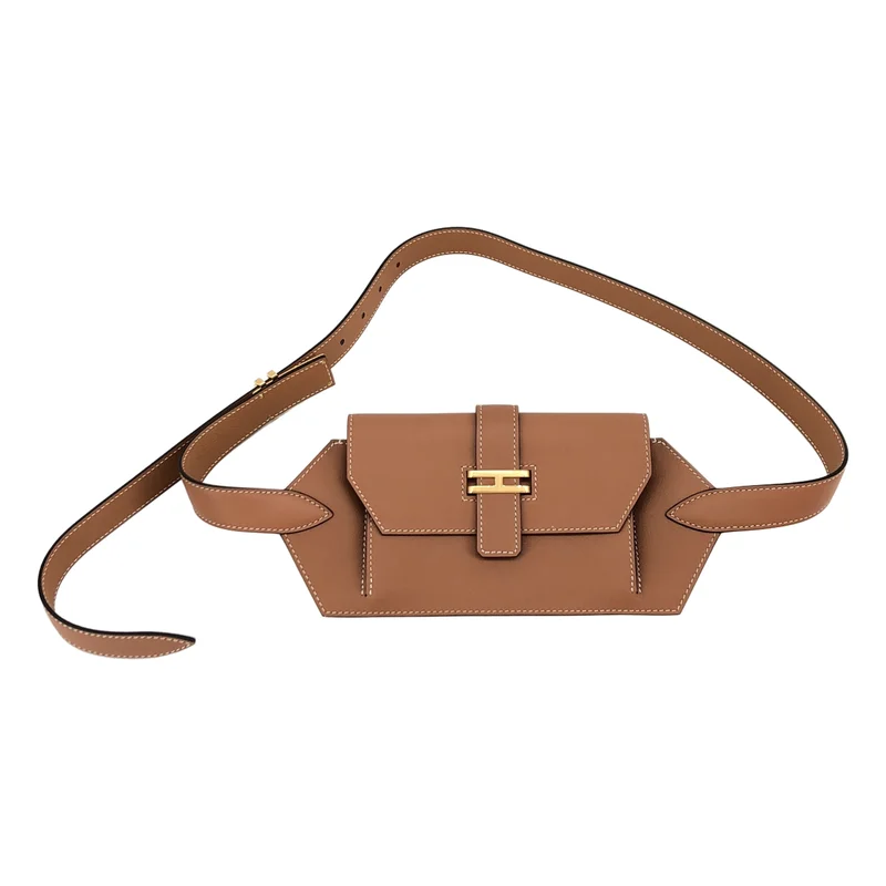 HERMES / エルメス | エランポケット24 レザー ウエストバッグ |
