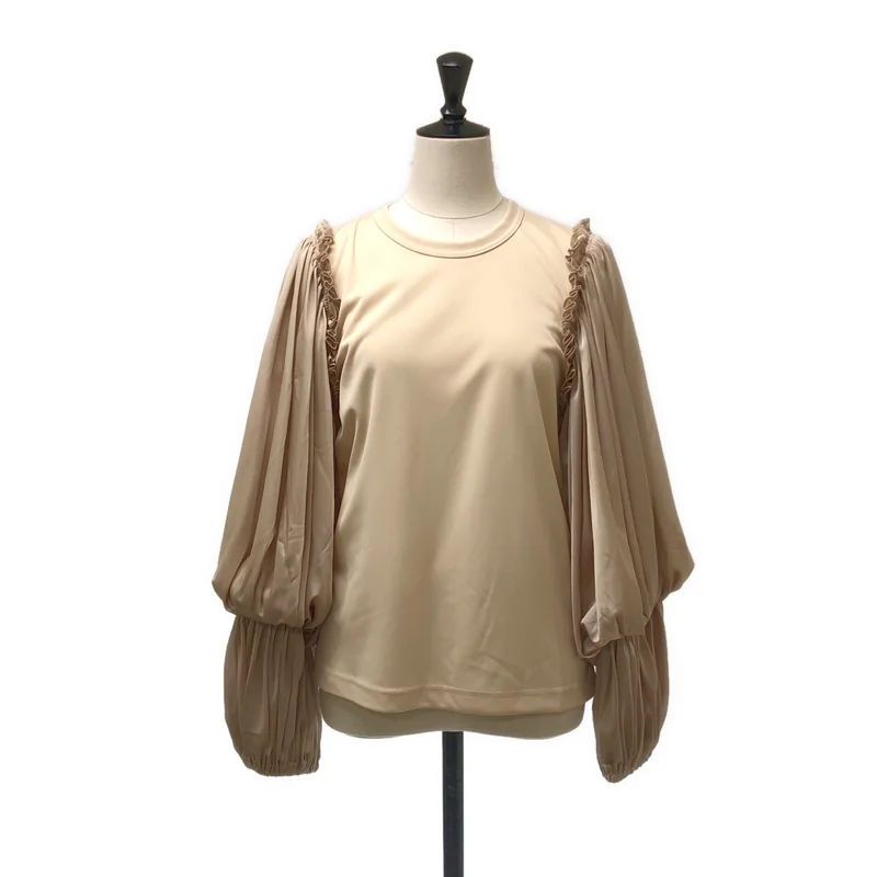 COMME des GARCONS / コムデギャルソン | 2002SS | ポリエステル フリル ギャザーボリューム ドッキングスリーブ ブラウス | S | レディース