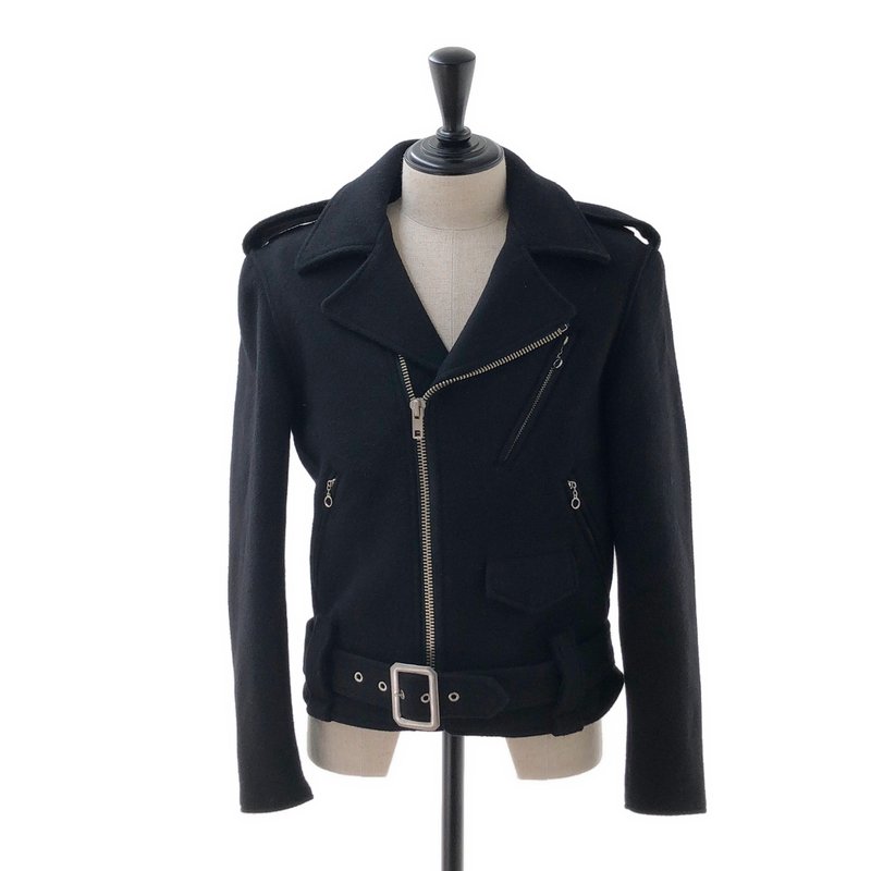 YOHJI YAMAMOTO POUR HOMME / ヨウジヤマモトプールオム | 2003AW | ウール ダブル ライダース ジャケット | 3 | メンズ