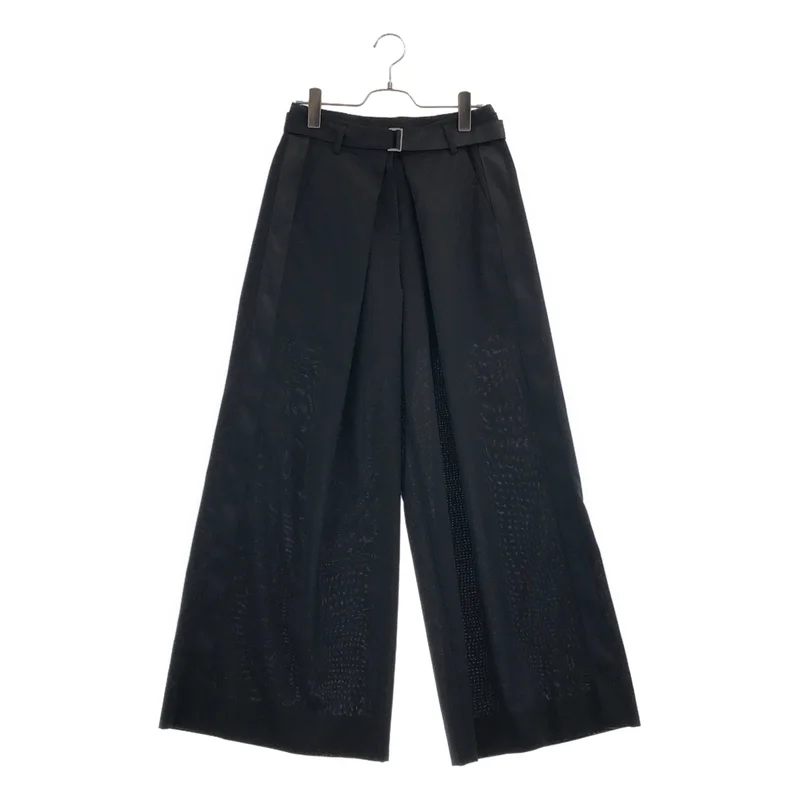 sacai / サカイ | 2022SS | Suiting Pants サイドライン ワイドパンツ | 1 | レディース