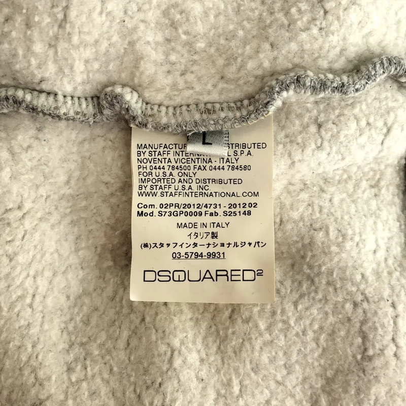 DSQUARED2 / ディースクエアード | ダメージ加工 ギター ハイヒール ワッペン クロップドスウェット | L | レディース