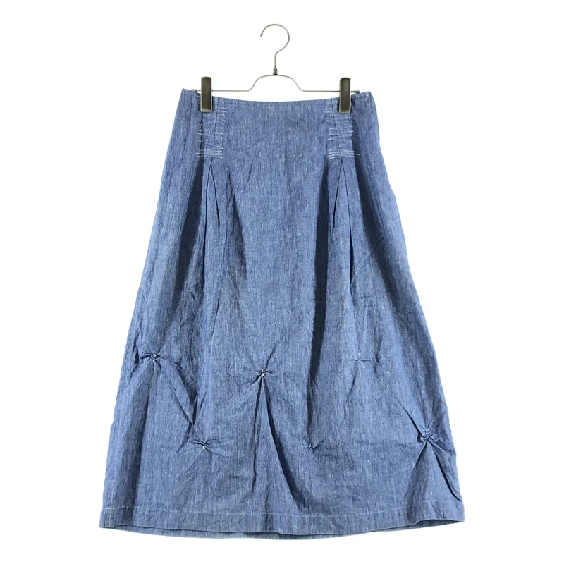 tricot COMME des GARCONS / トリココムデギャルソン | AD2001 | コットン リネン ギャザーデザイン スカート | M | レディース