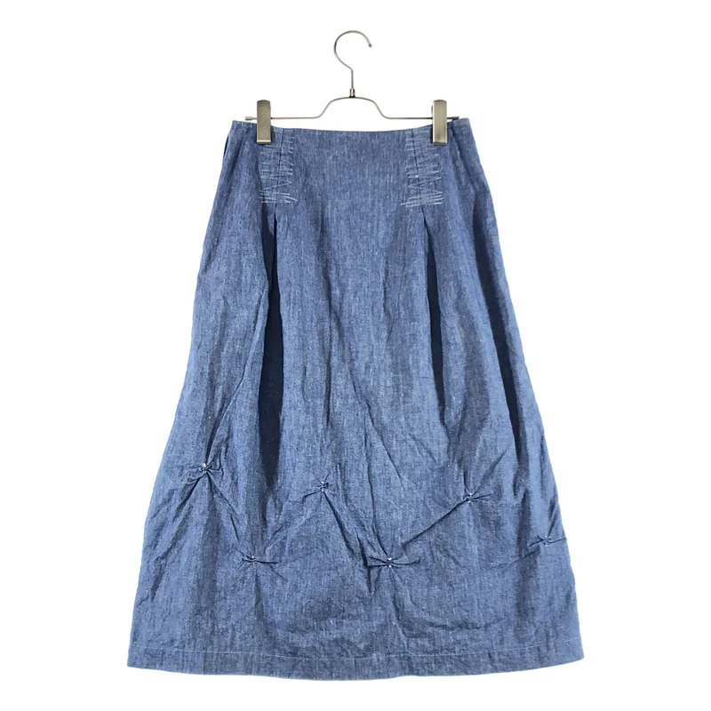 tricot COMME des GARCONS / トリココムデギャルソン | AD2001 | コットン リネン ギャザーデザイン スカート | M | レディース