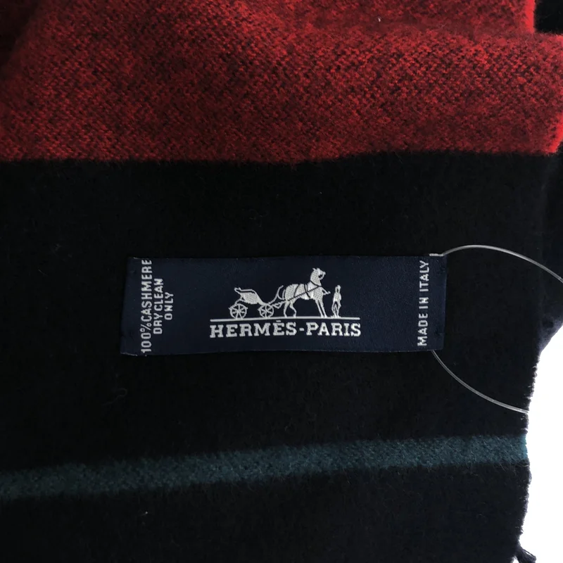 HERMES / エルメス | カシミヤ100% フリンジ ロングストール |
