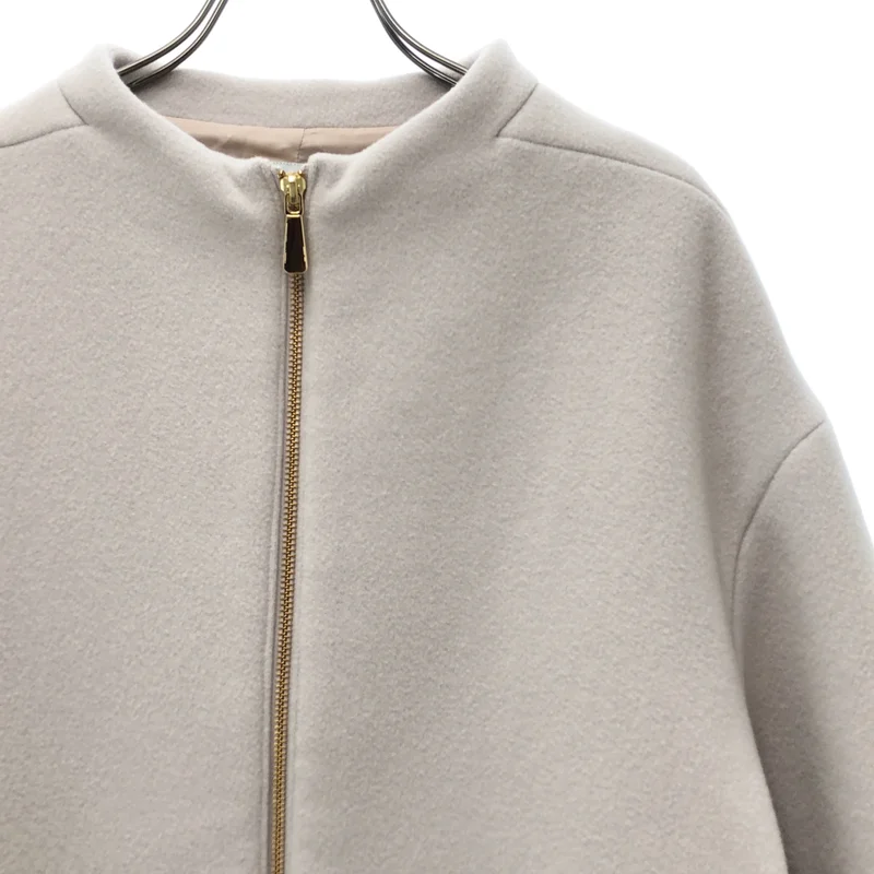 NOBLE / ノーブル | 2025AW | ウール カシミヤ混 MTRレイズドネックジップコート | 36 | レディース
