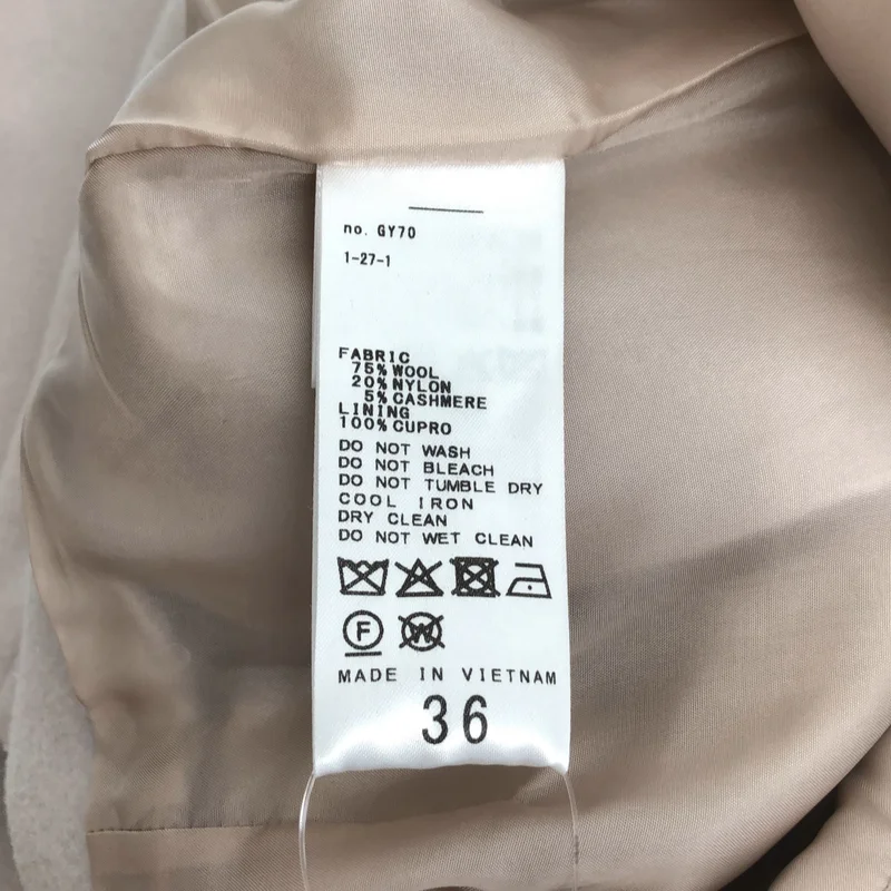 NOBLE / ノーブル | 2025AW | ウール カシミヤ混 MTRレイズドネックジップコート | 36 | レディース