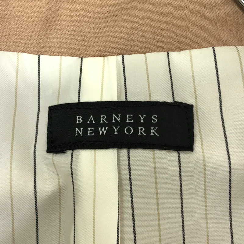 BARNEYS NEWYORK / バーニーズニューヨーク | ウールストレッチ 比翼 ノーカラージャケット | 38 | レディース