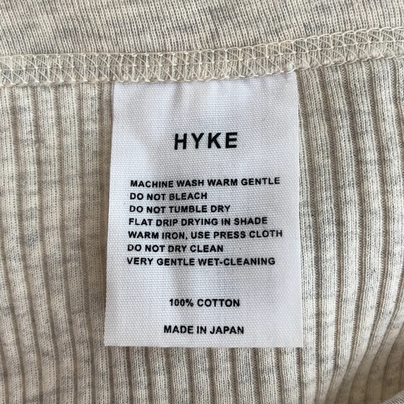 HYKE / ハイク | リブ ロングスリーブカットソー |