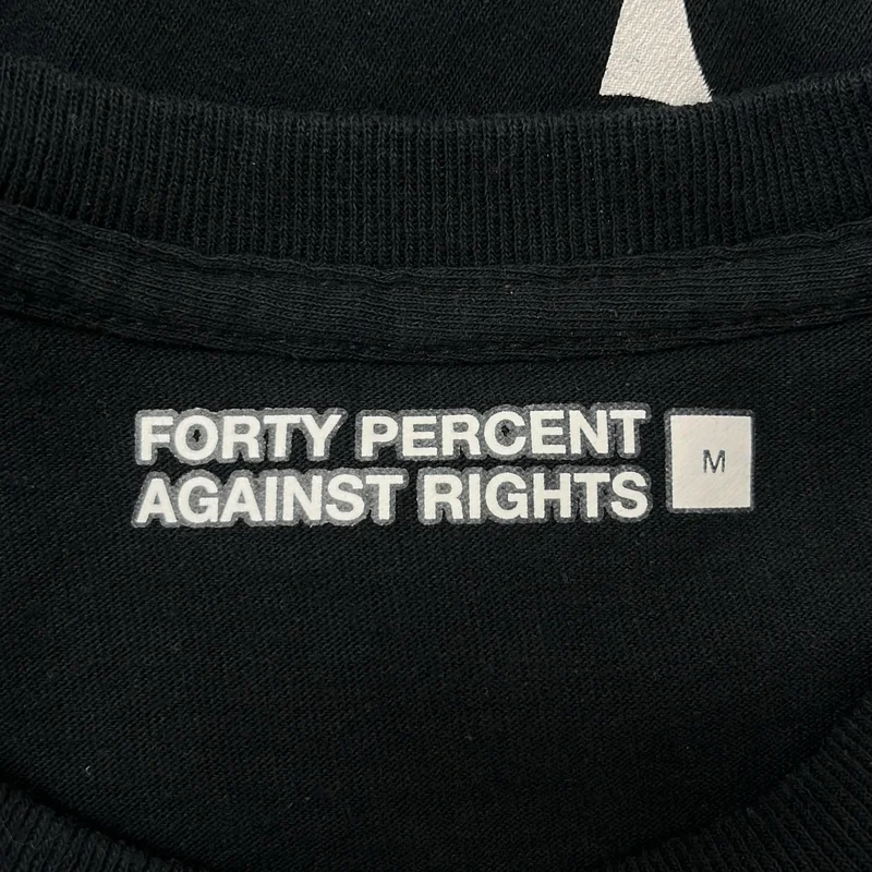 FORTY PERCENTS AGAINST RIGHTS / フォーティーパーセントアゲインストライツ | ロゴ 両面プリント カットソー | M | メンズ