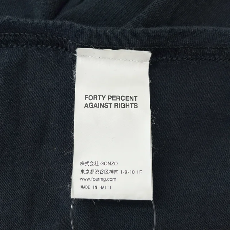 FORTY PERCENTS AGAINST RIGHTS / フォーティーパーセントアゲインストライツ | ロゴ 両面プリント カットソー | M | メンズ