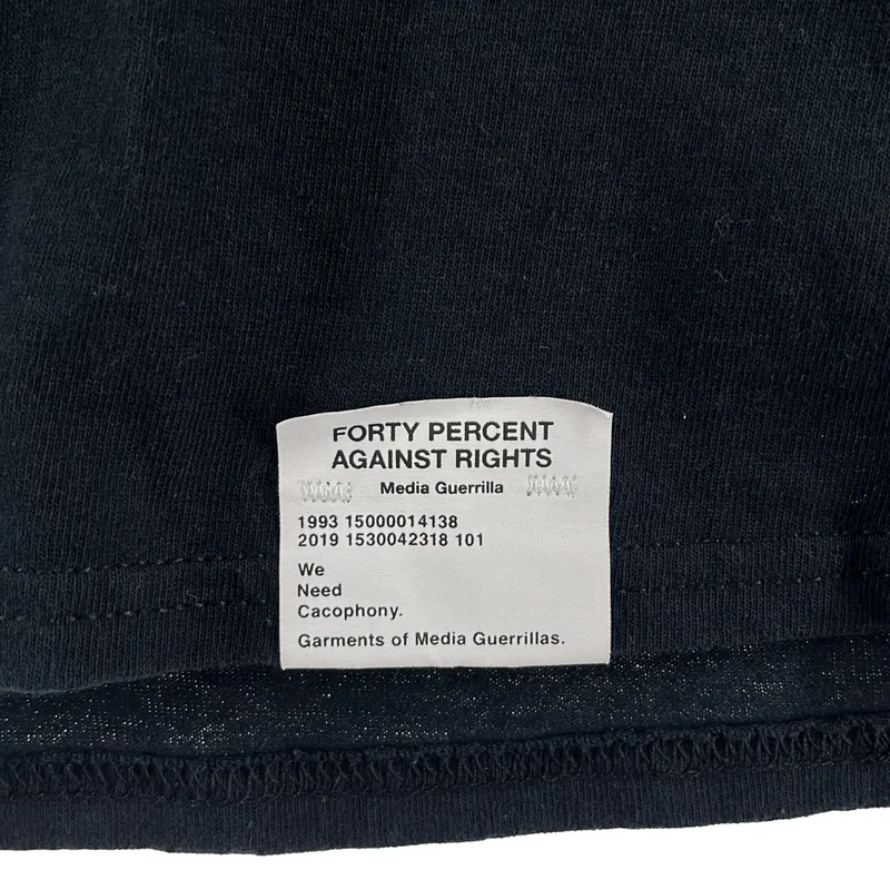 FORTY PERCENTS AGAINST RIGHTS / フォーティーパーセントアゲインストライツ | ロゴ 両面プリント カットソー | M | メンズ