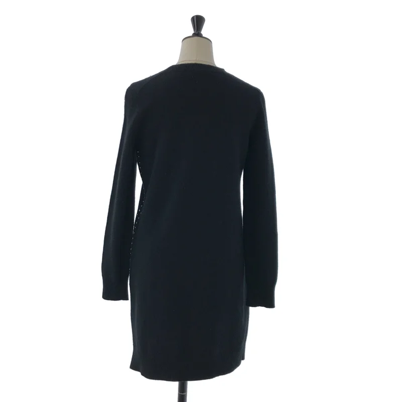 MARC JACOBS / マークジェイコブス | ウール サイドジップ スタッズ ロングニット | XS | レディース