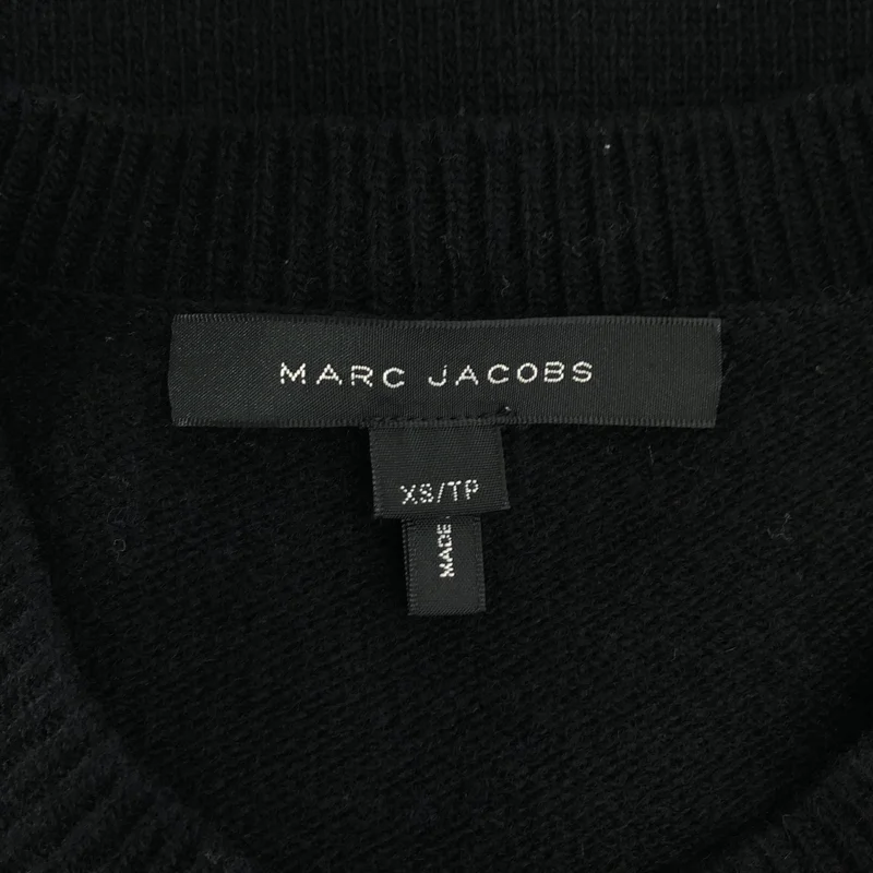MARC JACOBS / マークジェイコブス | ウール サイドジップ スタッズ ロングニット | XS | レディース