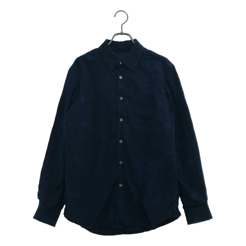 yamauchi / 山内 | 2023AW | 本藍染 塩縮加⼯コットンリネンシャツ | 2 | メンズ