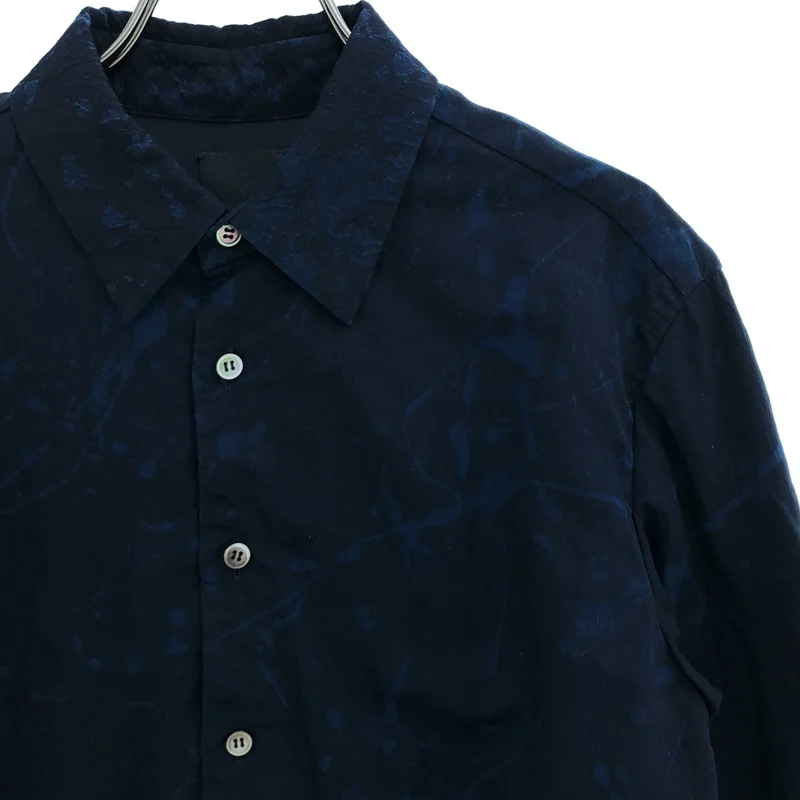 yamauchi / 山内 | 2023AW | 本藍染 塩縮加⼯コットンリネンシャツ | 2 | メンズ