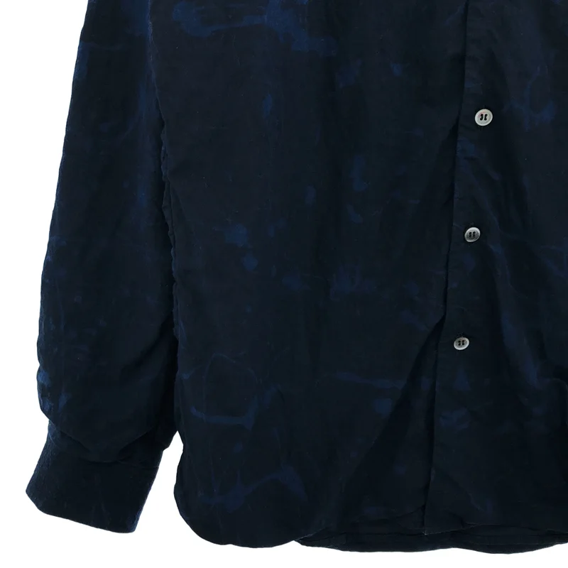 yamauchi / 山内 | 2023AW | 本藍染 塩縮加⼯コットンリネンシャツ | 2 | メンズ