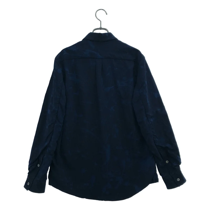 yamauchi / 山内 | 2023AW | 本藍染 塩縮加⼯コットンリネンシャツ | 2 | メンズ