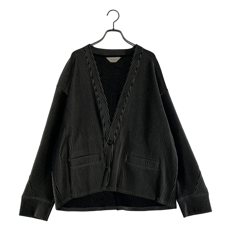 【美品】  JieDa / ジエダ | RIPPLE CARDIGAN リップルカーディガン | 1 | ブラック/ホワイト | メンズ JieDa / ジエダ | RIPPLE CARDIGAN リップルカーディガン | 1 | メンズ
