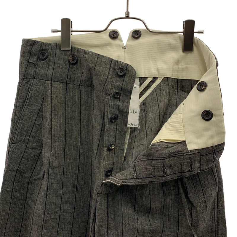 JOHN ALEXANDER SKELTON / ジョンアレキサンダースケルトン | stripe trousers / ストライプ シンチバック パンツ | M | メンズ