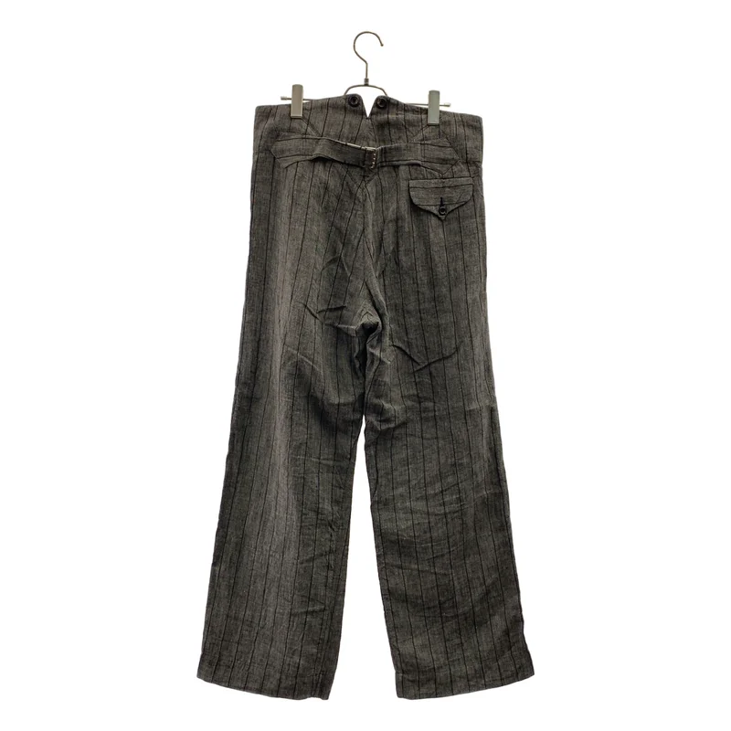 JOHN ALEXANDER SKELTON / ジョンアレキサンダースケルトン | stripe trousers / ストライプ シンチバック パンツ | M | メンズ
