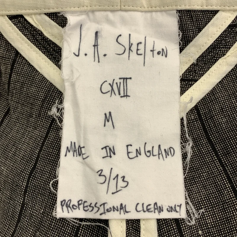 JOHN ALEXANDER SKELTON / ジョンアレキサンダースケルトン | stripe trousers / ストライプ シンチバック パンツ | M | メンズ