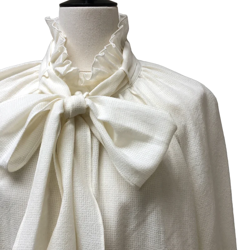 aLORS / アロー | Blouse a volants et noeud papillon Lilly ウール混 ブラウス シャツ | F | レディース