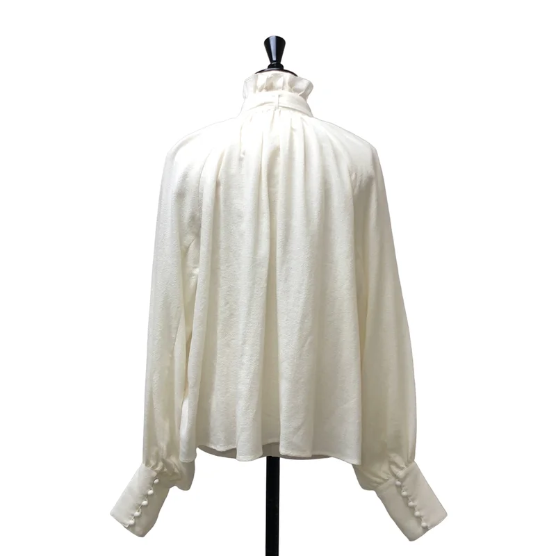 aLORS / アロー | Blouse a volants et noeud papillon Lilly ウール混 ブラウス シャツ | F | レディース