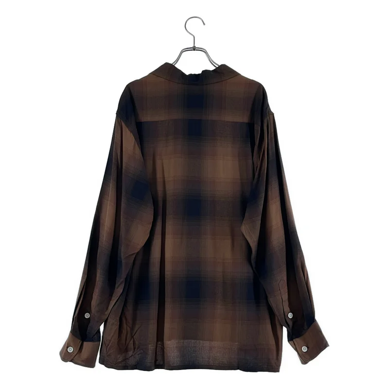 WACKO MARIA / ワコマリア | OMBRE CHECK OPEN COLLAR SHIRT / レーヨン オンブレチェック オープンカラーシャツ | M | メンズ
