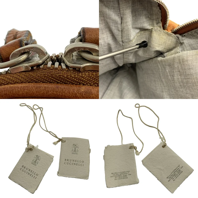 BRUNELLO CUCINELLI / ブルネロクチネリ | 2way ショルダー付き レザー トートバッグ / ビジネス ブリーフケース |
