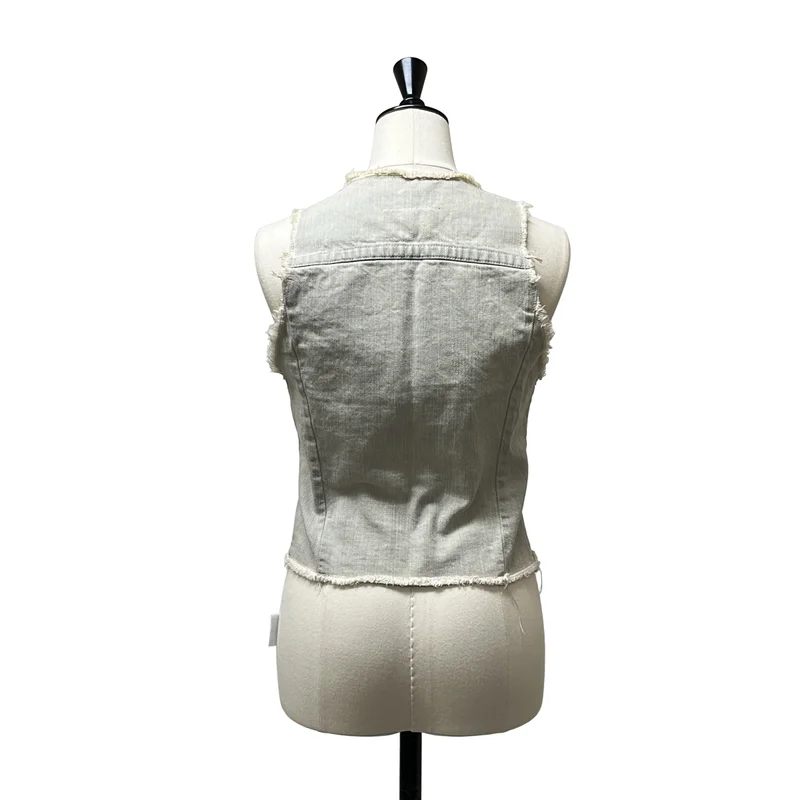 MM6 Maison Martin Margiela / エムエムシックスメゾンマルタンマルジェラ | 2003SS | カットオフ ジップ デニム ベスト | 38 | レディース